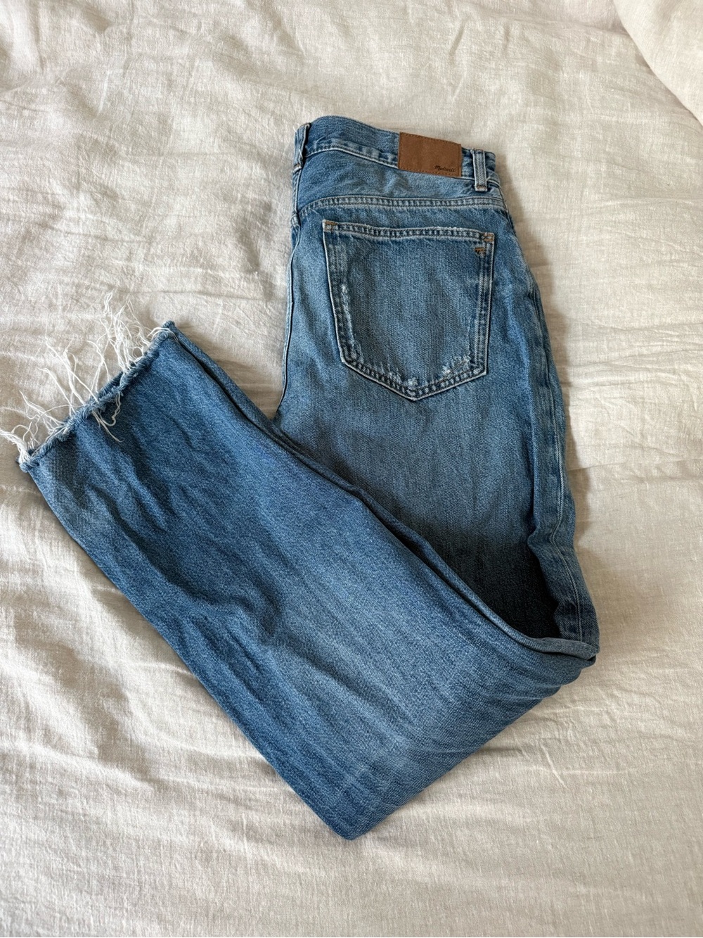 Madewell Women's Straight-Leg Blue Denim Jeans